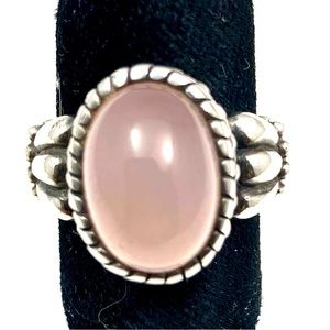 Vintage Sterling Silver & Rose Quartz Ring
